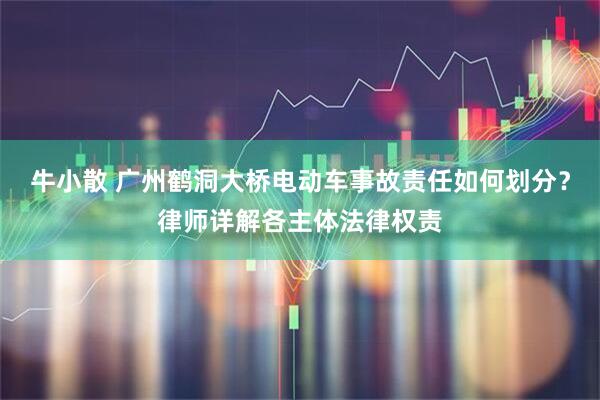 牛小散 广州鹤洞大桥电动车事故责任如何划分？律师详解各主体法律权责